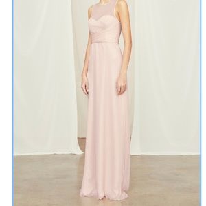 Amsale Light Pink Bridesmaid Dress